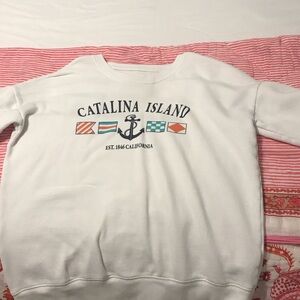 Abercrombie Kids White Graphic Sweatshirt catalina island california